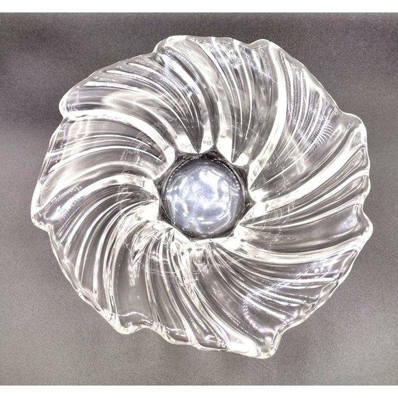 Vintage Centerpiece Bowl Crystal Mikasa Belle Epoque Germany 1980s Vintage 8 In - Picture 3 of 12